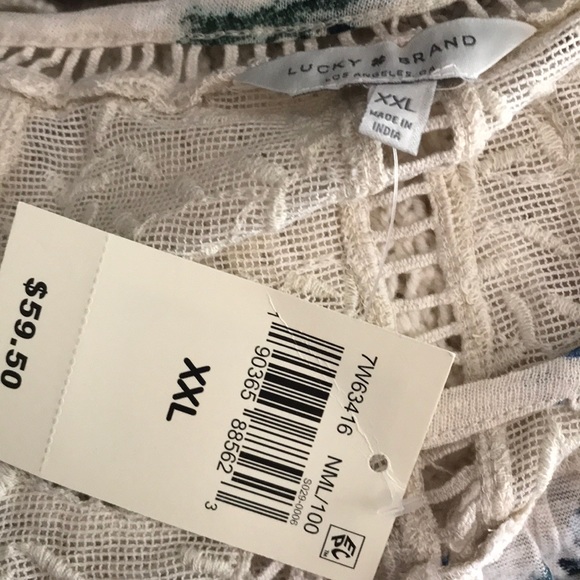 👚HP👚 NWT Lucky Brand plus size boho peasant top - Picture 8 of 8